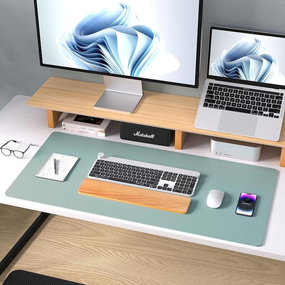 Aothia Leather Desk Pad Protector, Mouse Pad, Office Desk Mat, Non-Slip PU - Image 8