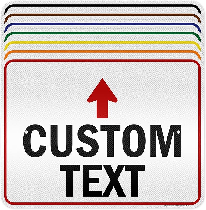 Custom Arrow Directional Sign, 18x24 Inches, 3M EGP Reflective, Rust Free .080 by MySignCenter
