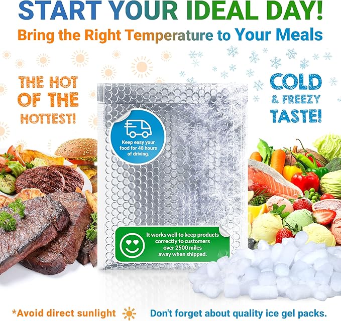 Amiff Silver Thermal Bubble Mailer, 11 x 15 Inches. 50 Pack Metallic Bubble - Image 3