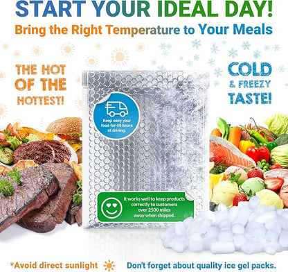 Amiff Silver Thermal Bubble Mailer, 13.75 x 10.5 Inches. 50 Pack Metallic - Image 3