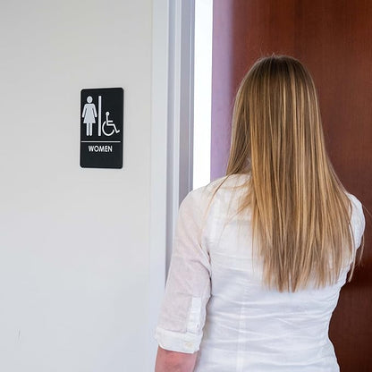 USA Made - Men's and Women's Restroom Signs ADA-Compliant Bathroom Door Signs - Image 8
