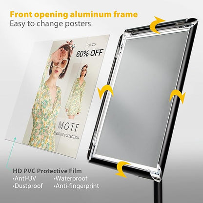 VAIIGO 3 Packs Heavy Duty Pedestal Poster Sign Stand, 8.5"x11" Adjustable Floor - Image 4