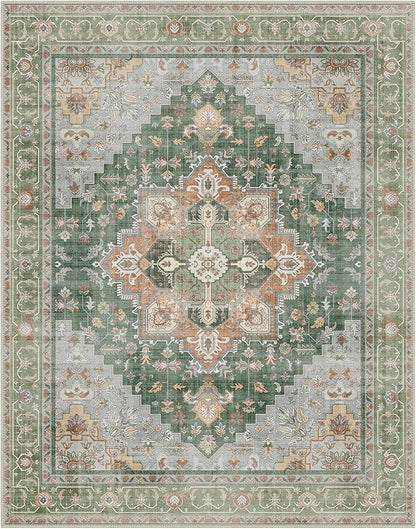 GENIMO 8x10 Area Rugs for Living Room, Machine Washable Non Slip Vintage Rugs - Image 7