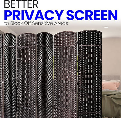 8 Panel Folding Privacy Screen 12ft Wide, 6ft Tall Partition Room Divider - Image 4