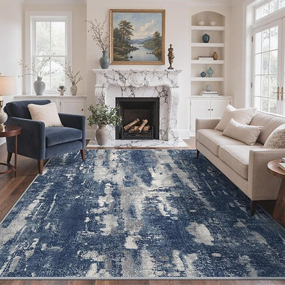 GENIMO 8x10 Area Rugs for Living Room, Machine Washable Non Slip Rugs, Low Pile by GENIMO