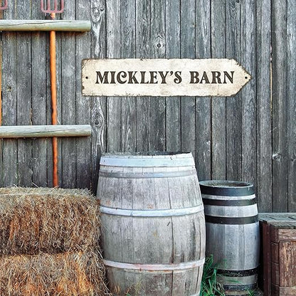Rustic Custom Sign, Personalized Right Directional Metal Composite Street Sign - Image 8