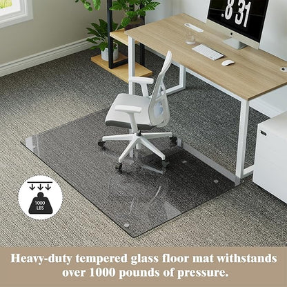 Koonmi Tempered Glass Chair Mat - Image 4