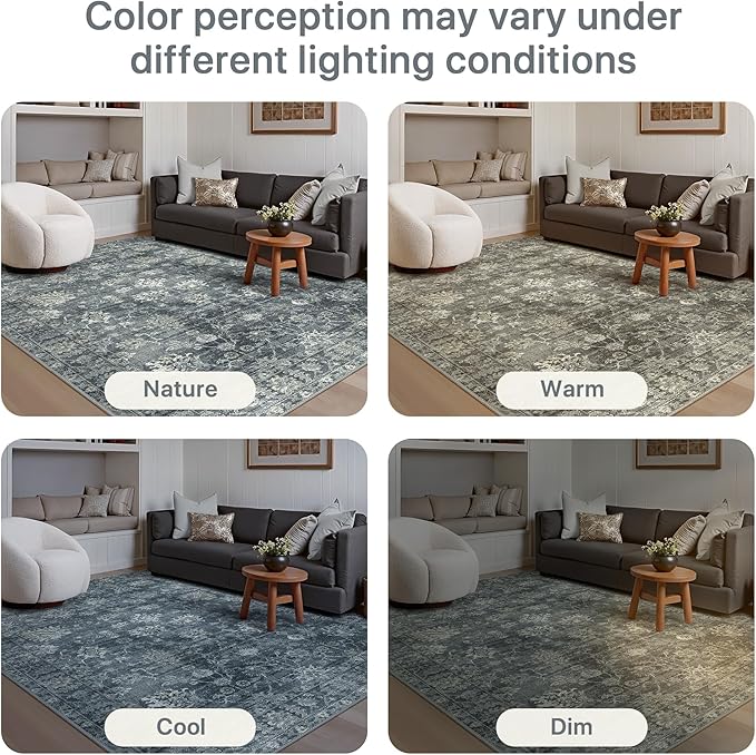 GENIMO Runner Rug 2x12 Non Slip Machine Washable Vintage Hallway Runner Rug - Image 8