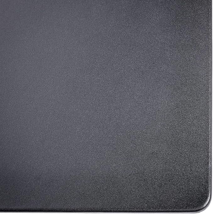 Black Leather 24" x 19" Desk Mat Without Rails - Image 5