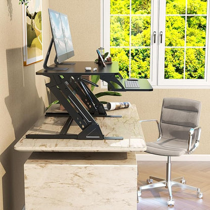 Lubvlook 42 inch Stand Up Desk Converter, Height Adjustable Sit Stand Desk Riser - Image 4