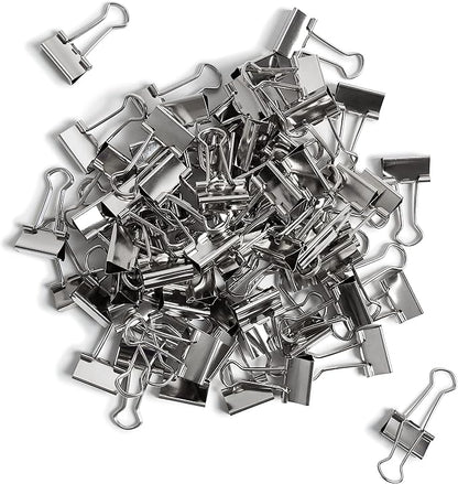 U Brands Small Binder Clips, Metallic Silver, Office Organization Supplies - Image 2