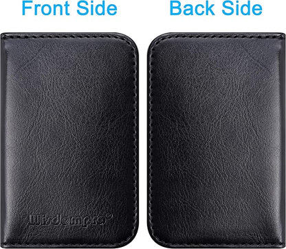 Wisdompro Business Card Holder, 2-Sided PU Leather Folio Name Card Holder - Image 6