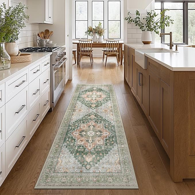 GENIMO 2x10 Runner Rugs for Hallway, Machine Washable Non Slip Vintage Rugs - Image 2