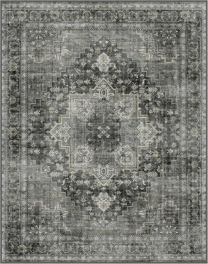 GENIMO 8x10 Area Rugs for Living Room, Machine Washable Non Slip Vintage Rugs - Image 7
