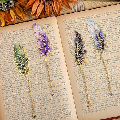 Feather-Shaped Metal Bookmarks - Image 3
