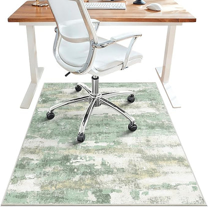Office Chair Mat for Hardwood Tile Floor, Abstract 48"X 72" Desk Mats for by BESBLEE