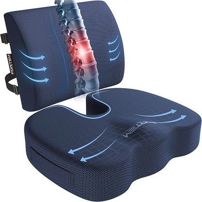 FORTEM Seat Cushion, Office Chair Cushion, Lumbar Support Pillow by FORTEM