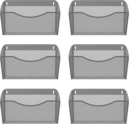 EasyPAG 6 Single Pocket Wall File Organizer, Mesh Hanging File Folder Organizer by EasyPAG
