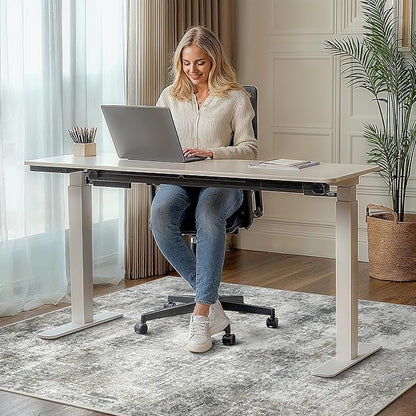 Office Chair Mat for Hardwood Tile Floor, Abstract 48"X 60" Desk Mats for - Image 2