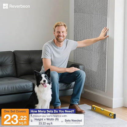 Reverbeon 6 PCS Acoustic Panels, 23.6x23.6 Inch Sound Absorbing Panels - Image 7