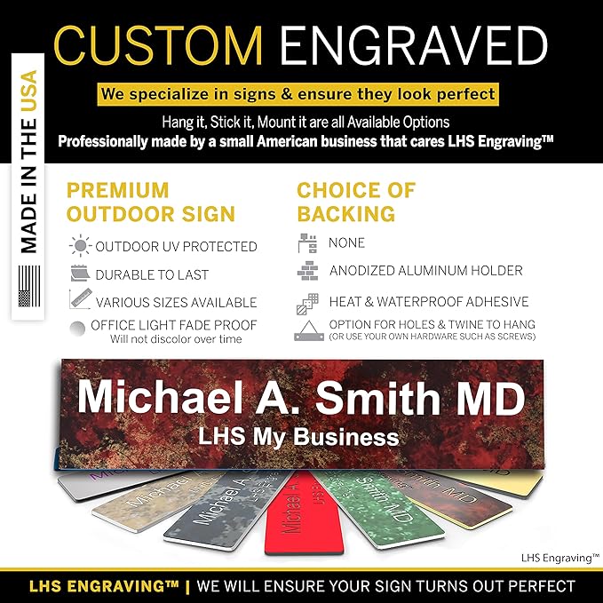 Personalized Name Plate with Choice of Mounting - Image 2