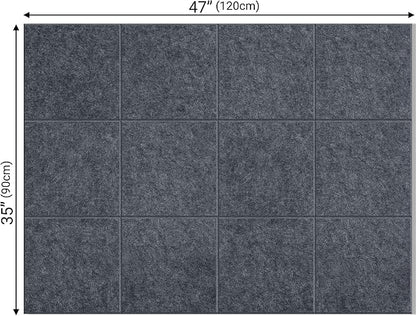 AKTOP Cork Board Bulletin Board 47"x35", 12 Pack Removable Felt Cork Board Tiles - Image 4