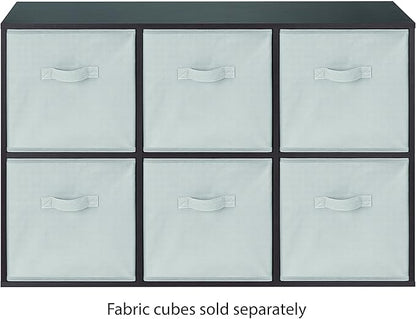 Whitmor 6 Cube Bookcase, 3 Tier Stackable MDF Bookself, Open Storage Display - Image 7