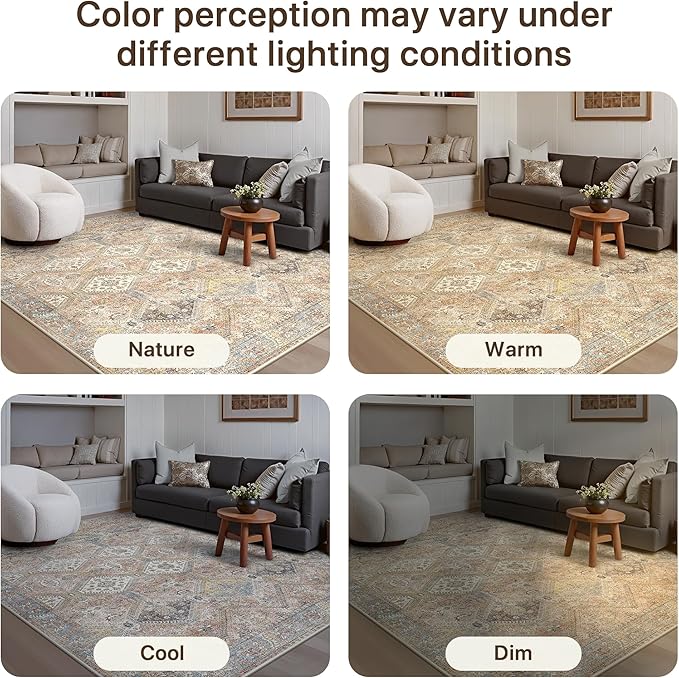 GENIMO Runner Rug 2x10 Non Slip Machine Washable Hallway Runner Vintage Rug - Image 7