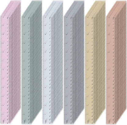 ForraFun 120 Pcs 12 Inch Plastic Ruler Bulk Colorful Transparent Ruler by Unknown