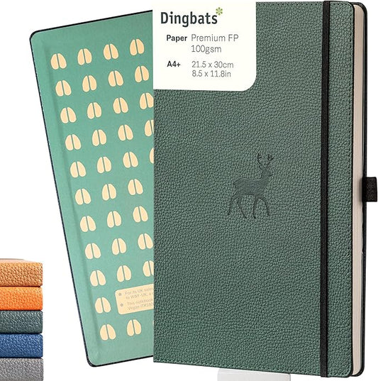 Dingbats* - Wildlife Plain Extra Large A4 Notebook - PU Leather Hardcover by DingbatsNotebooks