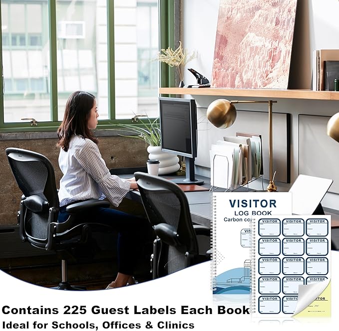2 Pack of Visitor Badges Log - Image 6