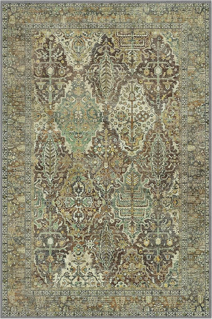 GENIMO Area Rug 2x3 Doormat, Machine Washable Low Pile Rugs, Small Retro - Image 9