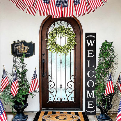 Tall Outdoor Welcome Sign - 6ft Black Rustic Modern Farmhouse Decor - Image 9