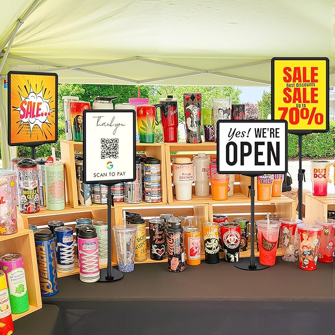 VAIIGO Sign Holder Stand 8.5 x 11, Adjustable Poster Stand - Image 6