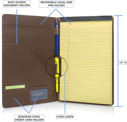 Legal Size Padfolio, 8.5 x 14 Inch Portfolio Folder - Image 2