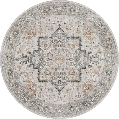 GENIMO 4FT Round Area Rugs for Living Room, Circle Rugs Machine Washable Low - Image 8