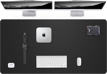 Leather Desk Pad Protector, Large Mouse Pad, Non-Slip Desk Blotter, Waterproof by AFIING