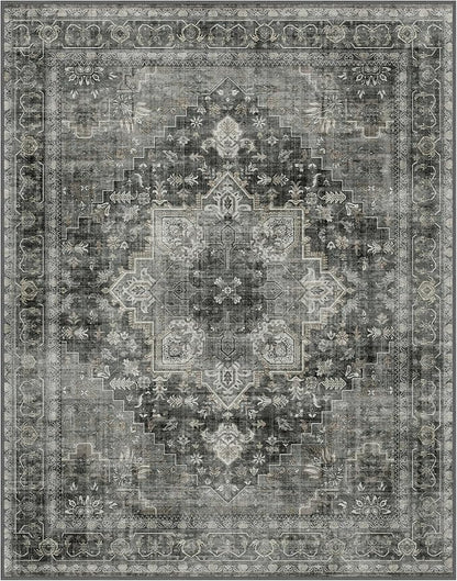 GENIMO 7'6''x9'6'' Area Rugs for Living Room, Machine Washable Non Slip Vintage - Image 7