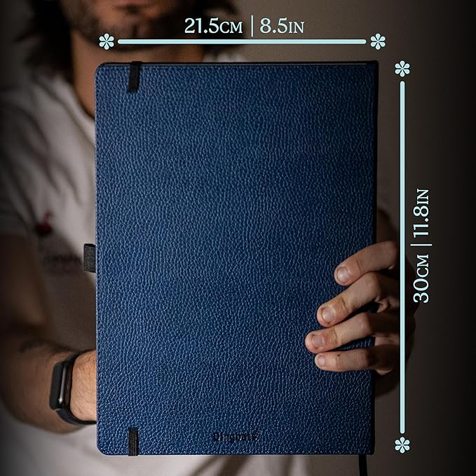 Dingbats* - Wildlife Plain Extra Large A4 Notebook - PU Leather Hardcover - Image 6