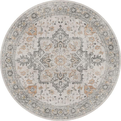 GENIMO 5FT Round Area Rugs for Living Room, Circle Rugs Machine Washable Low - Image 7