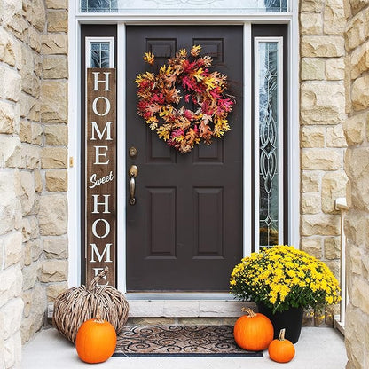 Home Sweet Home Sign for Front Door, Wood Rustic Front Porch Décor, Farmhouse - Image 3