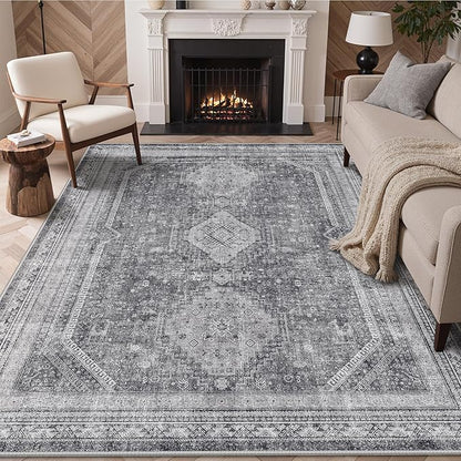 GENIMO 8x10 Area Rugs for Living Room, Machine Washable Non Slip Rugs, Low Pile by GENIMO