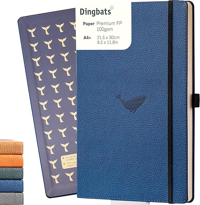 Dingbats* - Wildlife Dotted Extra Large A4 Notebook - PU Leather Hardcover by DingbatsNotebooks