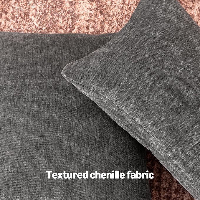 Amazon Basics Chenille Throw Pillow Covers, Home Decor Lumbar Cushion Cover - Image 3