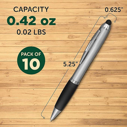 DISCOUNT PROMOS Stylus Ballpoint Pens Set of 10, Bulk Pack - Image 5