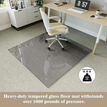 Koonmi Tempered Glass Chair Mat - Image 4
