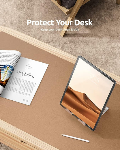 YSAGi Leather Desk Pad Protector, Office Mat, Large Mouse Pad, Non-Slip PU - Image 7
