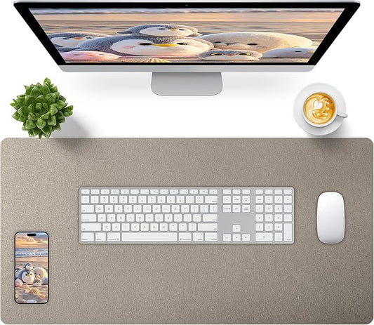Bloss Pearl Gray Desk Mat 31.5"x15.7", Desk Matt by Bloss