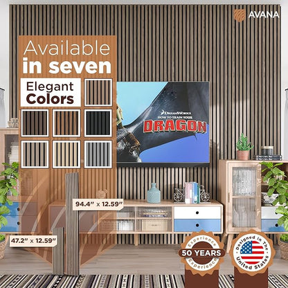 Avana Modern Acoustic Wood Wall Panels – 94.4 X 12.6 Inch Walnut Acoustic - Image 7