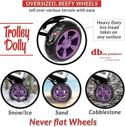 dbest products Trolley Dolly Purple Foldable Shopping cart - Image 3